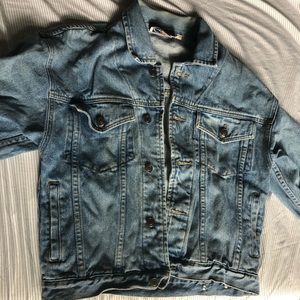 Vintage distressed jean jacket